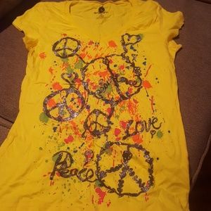 Yellow graphic tee